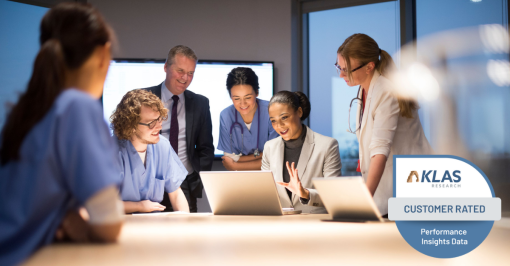 Medical professionals gathered around a conference table